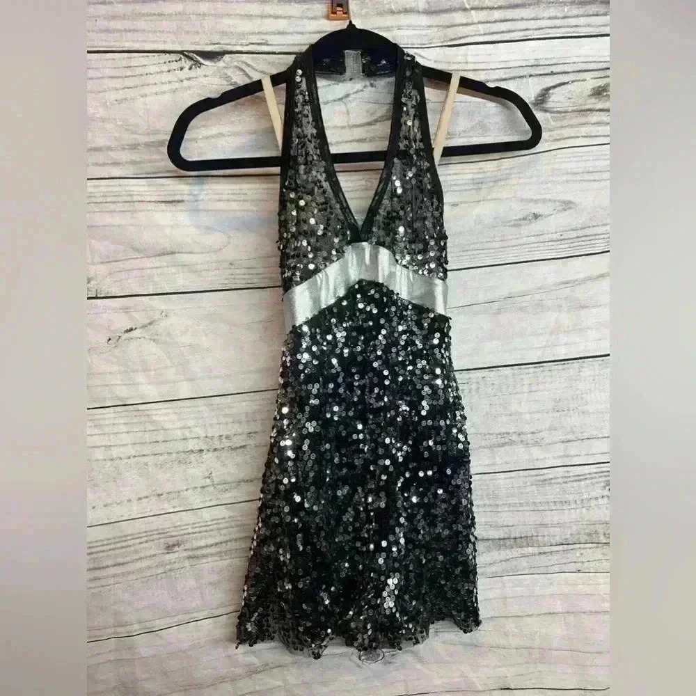 A wish come true sequin dance costume romper